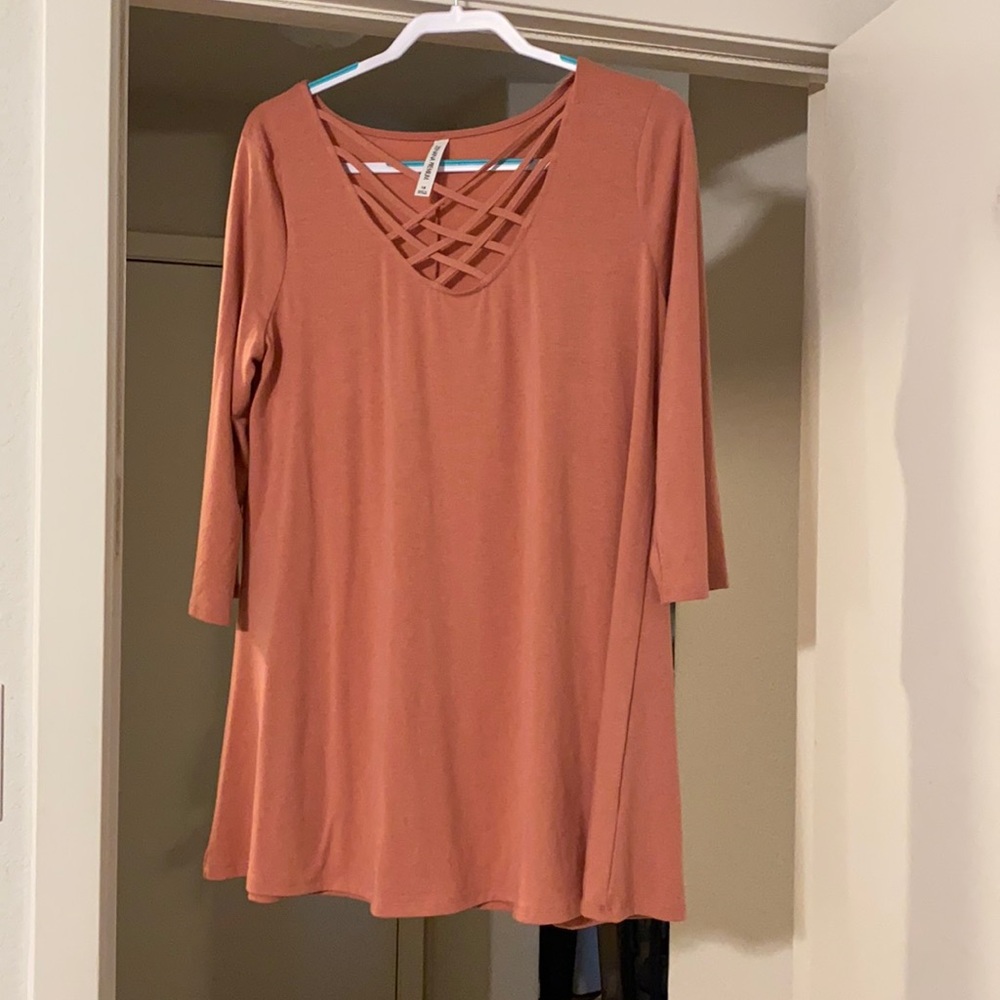 ZENANA brand mauve 3/4 sleeve top